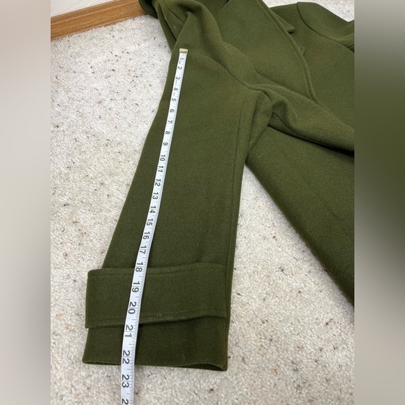 ASOS Oversized Double Breasted Notched Collar Pea Coat Khaki Size 6 - Picture 15 of 15